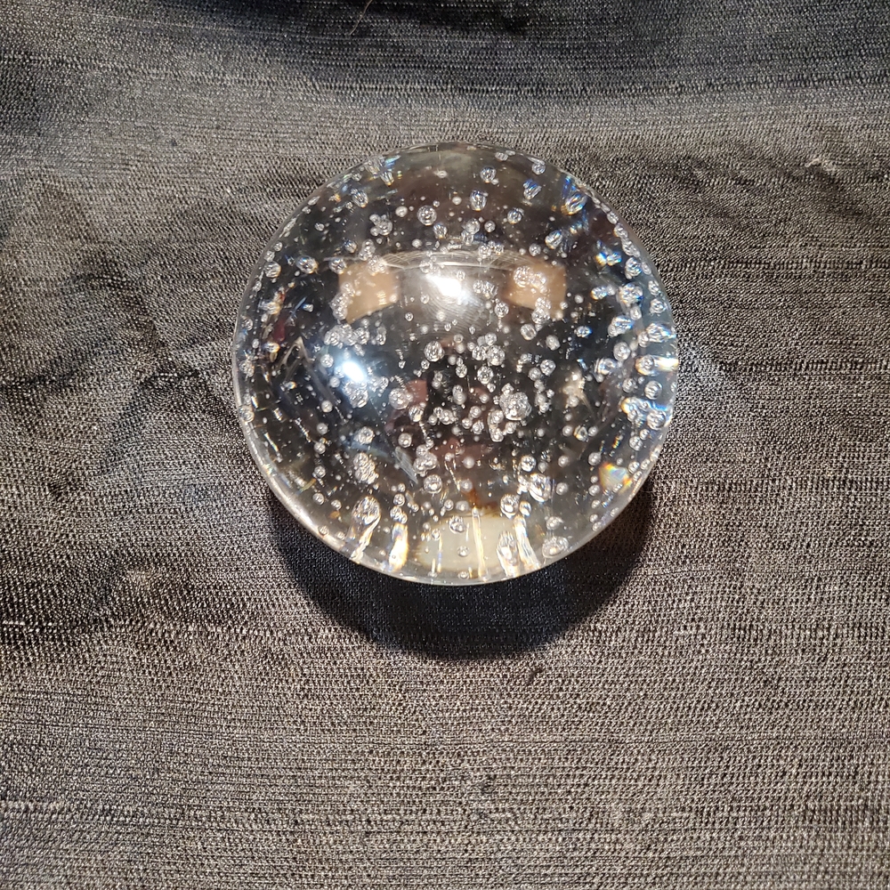 Elegant Clear Glass Art Sphere